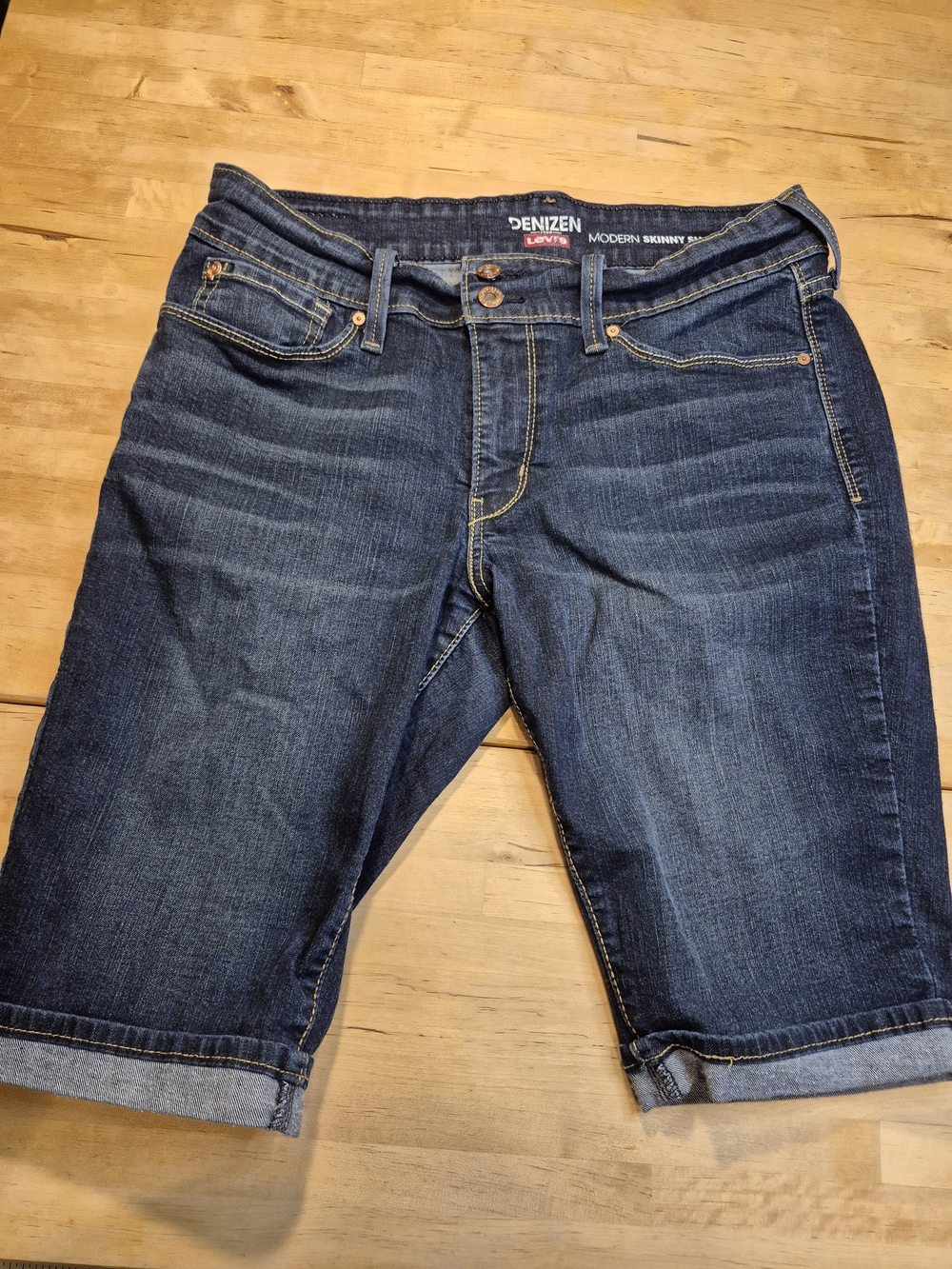 Denizen from Levi's Dark Blue Denim Jean Shorts